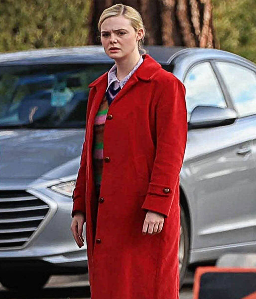 Margo's Got Money Trouble S1 Elle Fanning Red Wool Coat