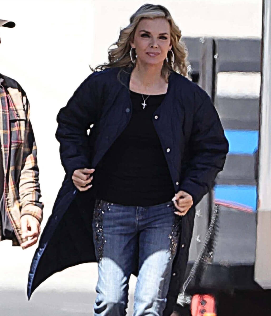 Margo's Got Money Trouble S1 Michelle Pfeiffer Black Quilted Jacket