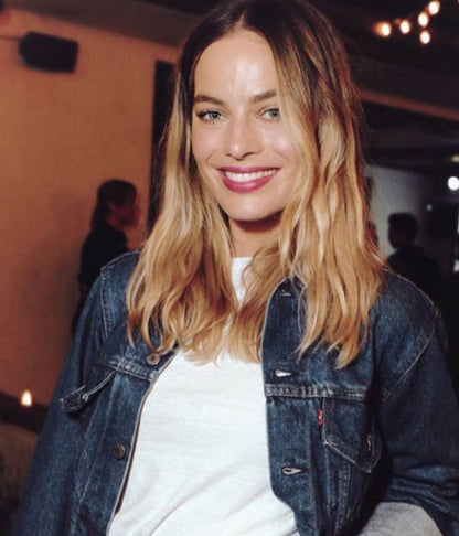 Margot Robbie Blue Denim Jacket