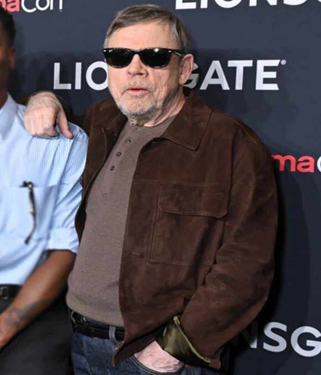 Mark Hamill The Long Walk 2025 The Major Suede Jacket