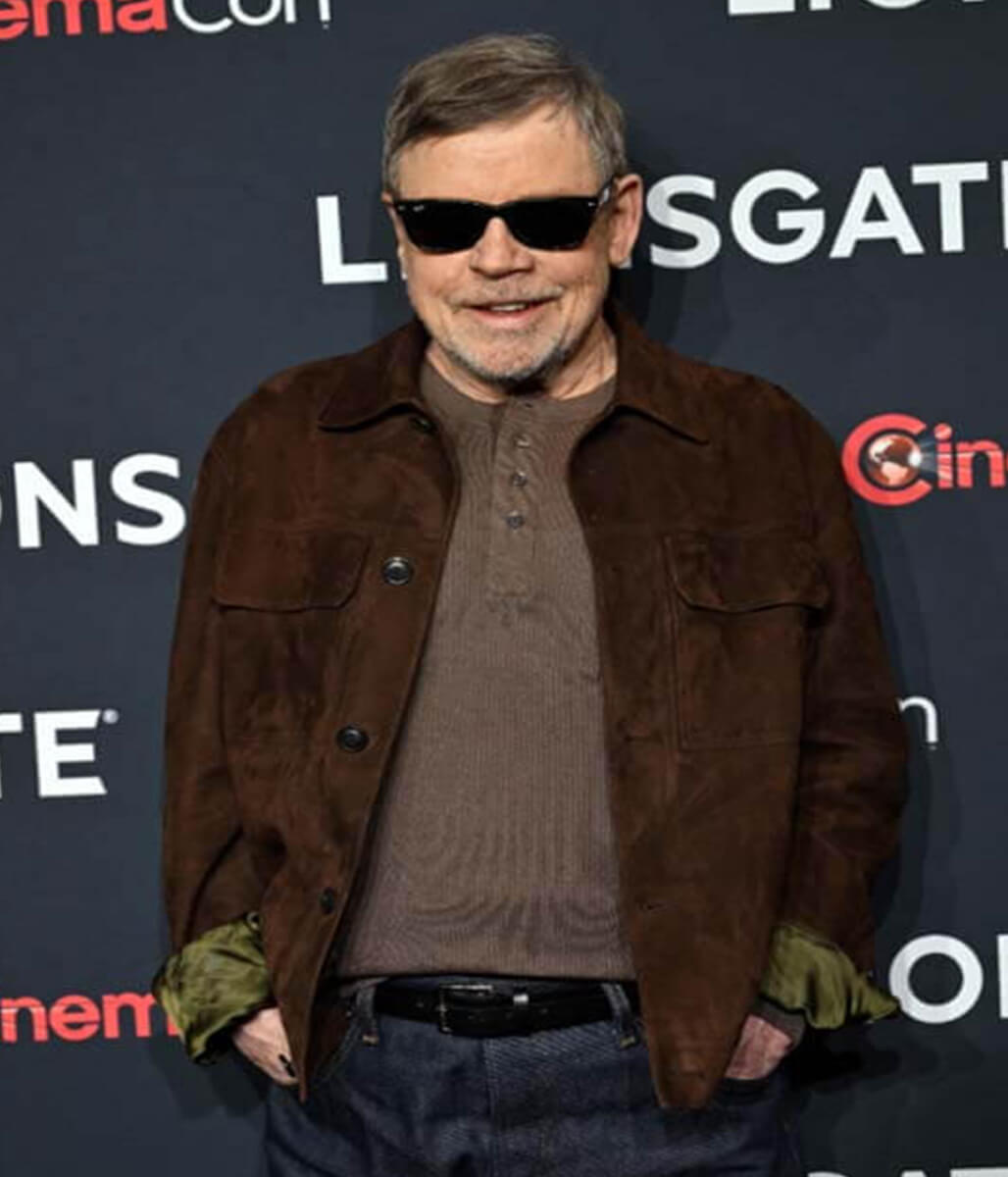 Mark Hamill The Long Walk 2025 The Major Suede Jacket