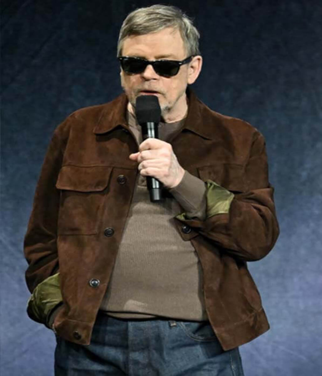 Mark Hamill The Long Walk 2025 The Major Suede Jacket