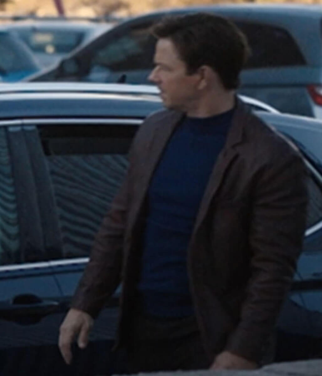 Mark Wahlberg Play Dirty 2025 Parker Leather Blazer