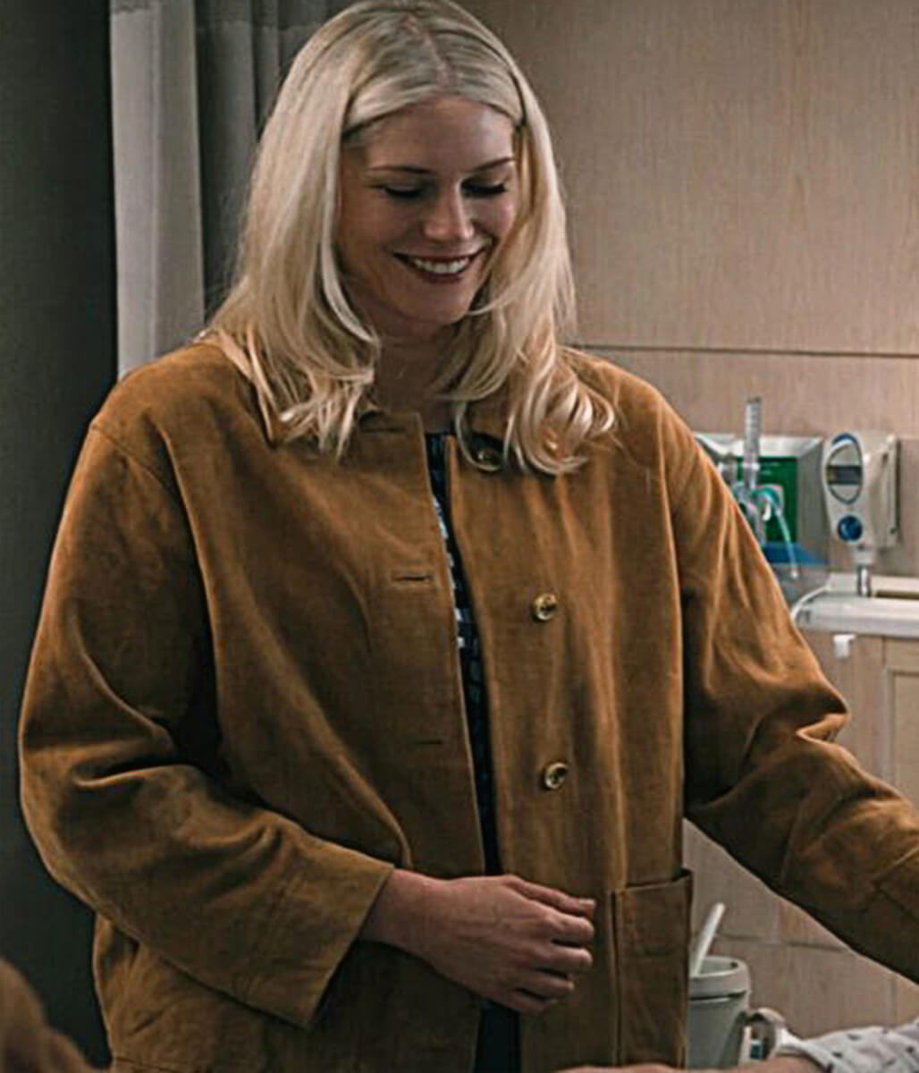 Marshals S1 Ellyn Jameson Brown Suede Leather Jacket