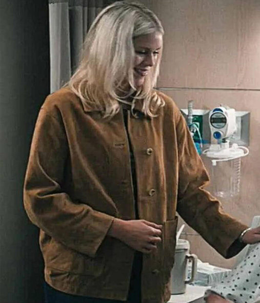 Marshals S1 Ellyn Jameson Brown Suede Leather Jacket