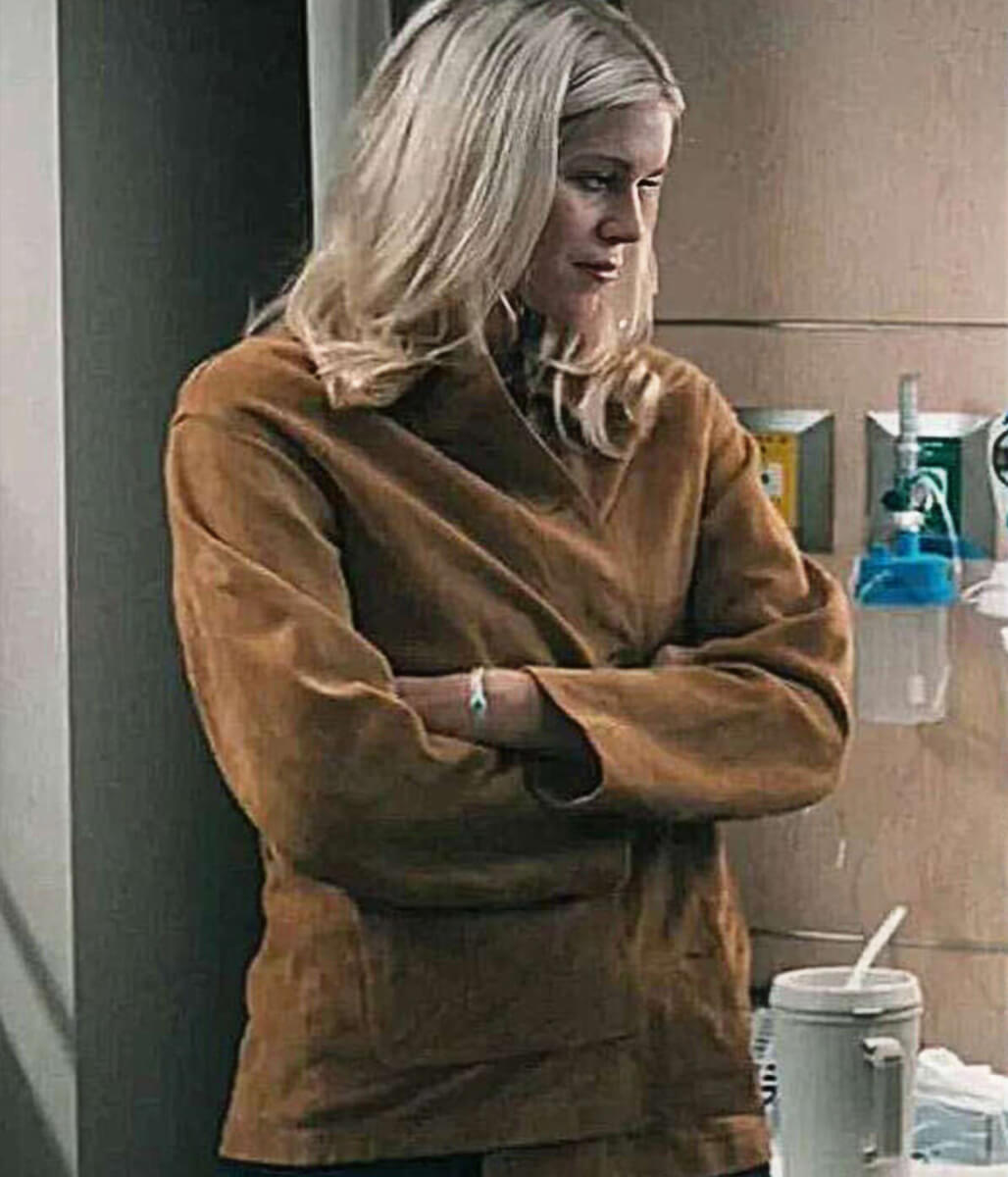 Marshals S1 Ellyn Jameson Brown Suede Leather Jacket