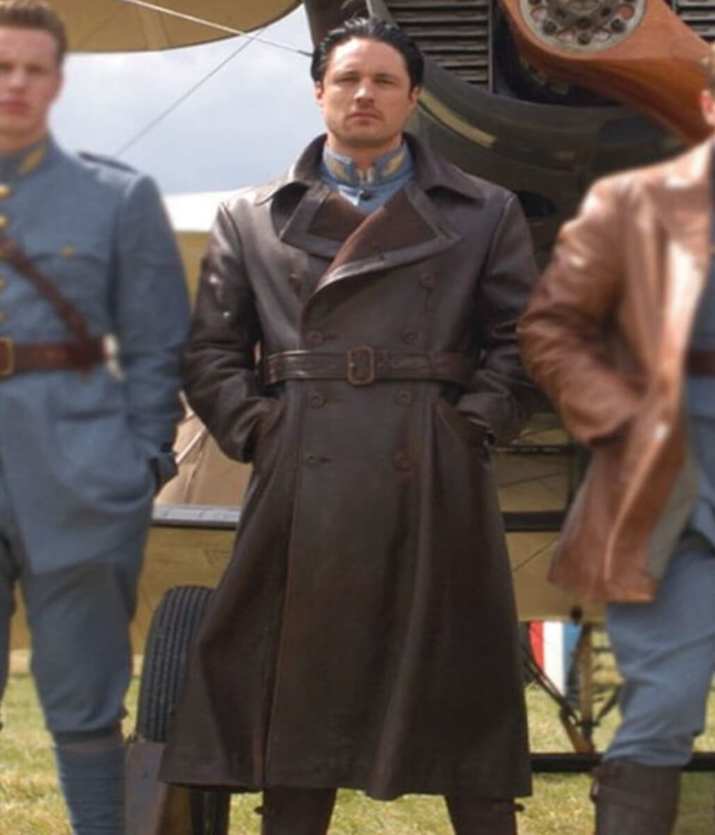 Martin Henderson Flyboys 2006 Brown Leather Coat