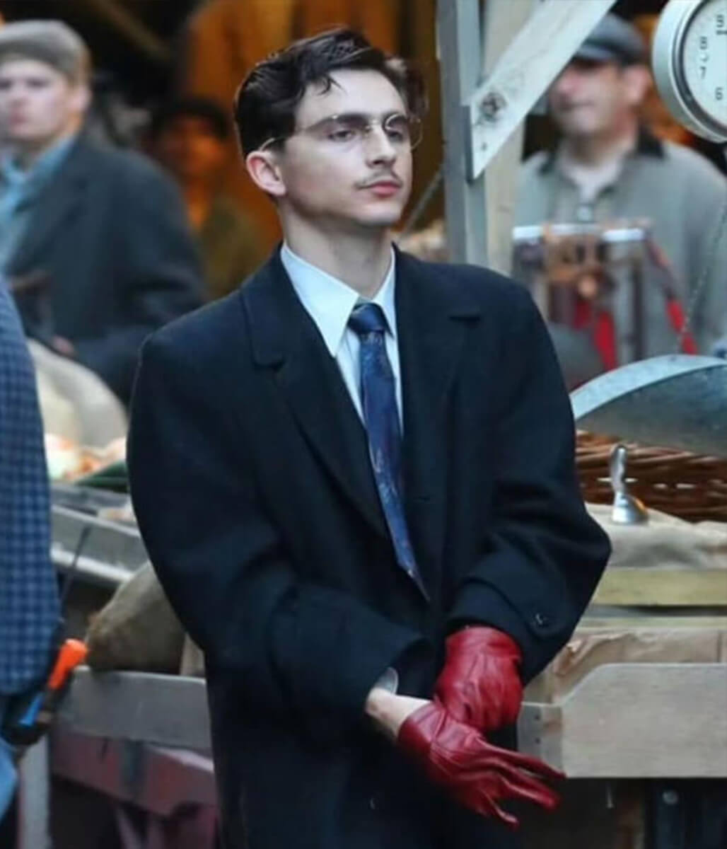 Marty Supreme 2025 Timothée Chalamet Black Wool Coat