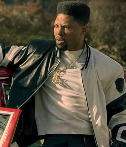 Marvin Power Book III Black & White Leather Jacket