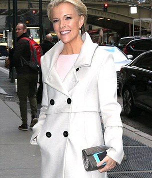 Megyn Kelly White Wool Coat