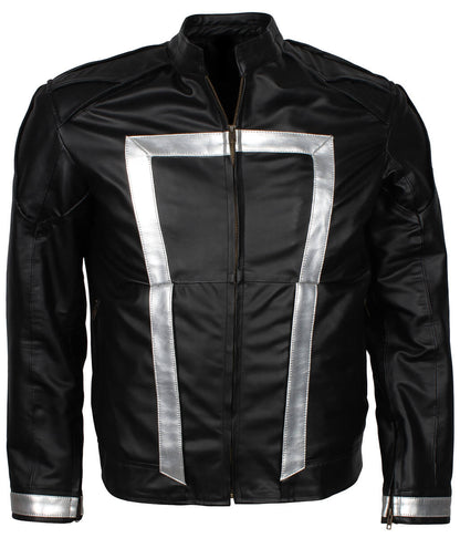 Men Ghost Rider Robbie Reyes Black Leather Jacket