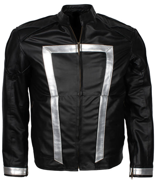 Men Ghost Rider Robbie Reyes Black Leather Jacket