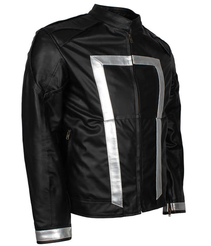 Men Ghost Rider Robbie Reyes Black Leather Jacket