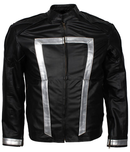 Men Ghost Rider Robbie Reyes Black Leather Jacket