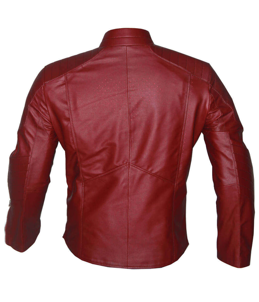 Men Smallville Clark Kent Red Leather Cosplay Jacket