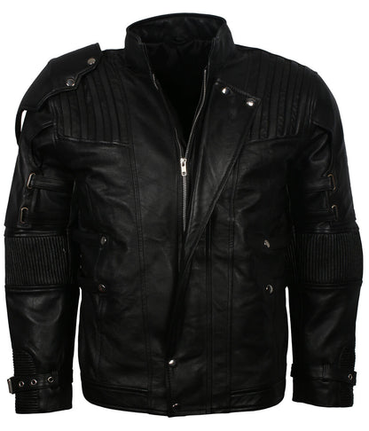Men Star Lord Guardians Sci-Fi Tactical Leather Jacket