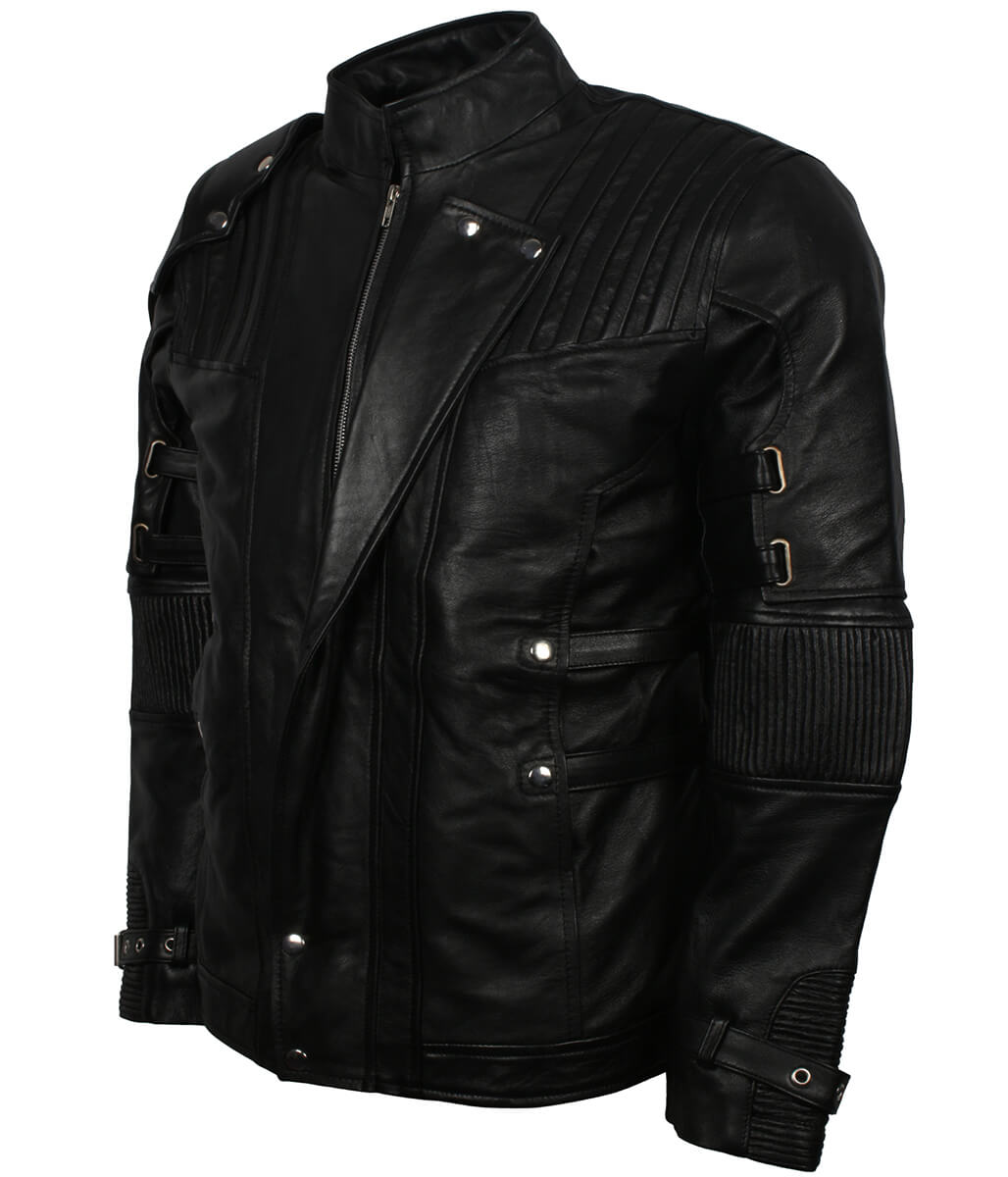 Men Star Lord Guardians Sci-Fi Tactical Leather Jacket