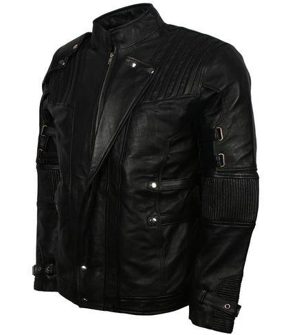 Men Star Lord Guardians Sci-Fi Tactical Leather Jacket