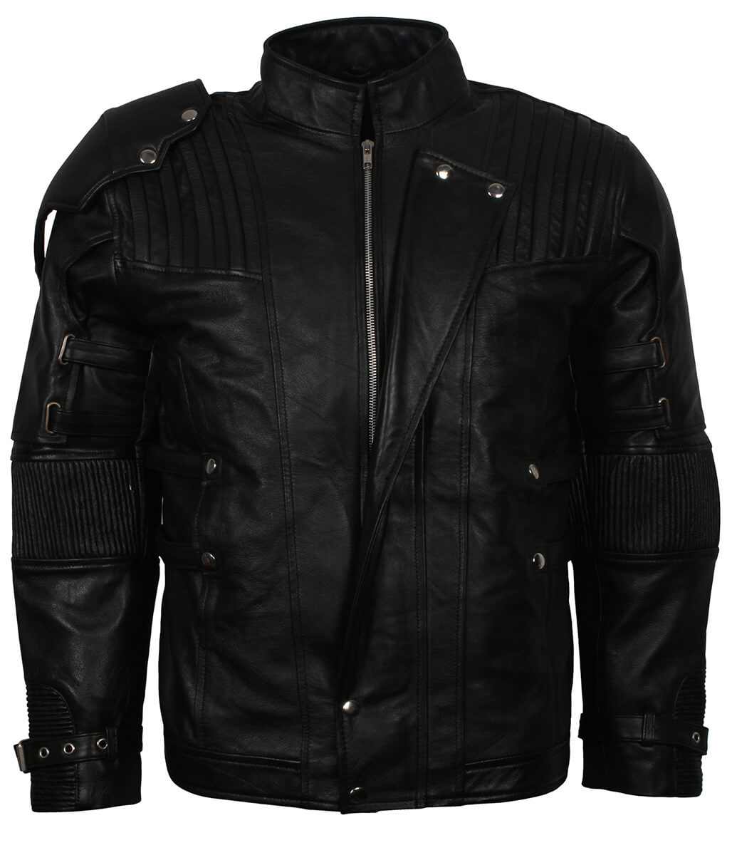Men Star Lord Guardians Sci-Fi Tactical Leather Jacket
