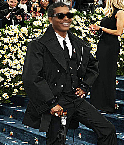Met Gala 2025 A$AP Rocky Black Marmot Jacket