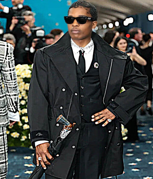 Met Gala 2025 A$AP Rocky Black Marmot Jacket