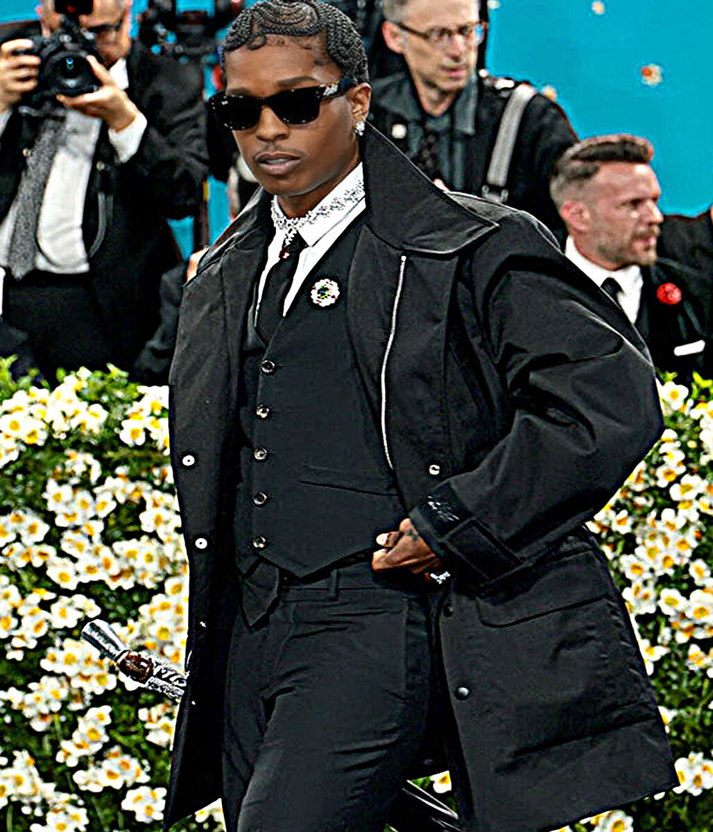 Met Gala 2025 A$AP Rocky Black Marmot Jacket