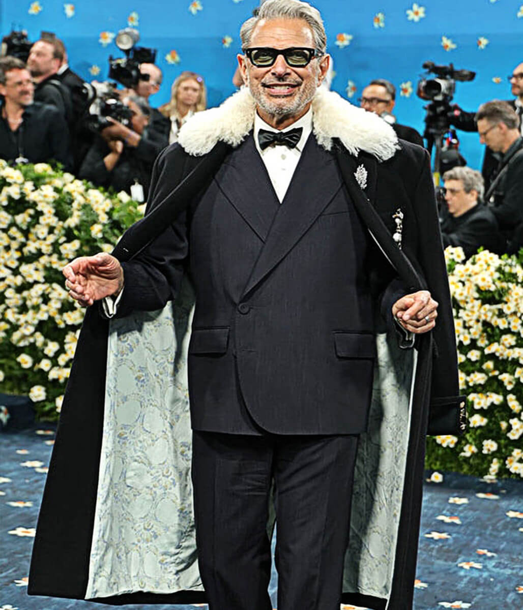 Met Gala 2025 Jeff Goldblum Black Wool Coat