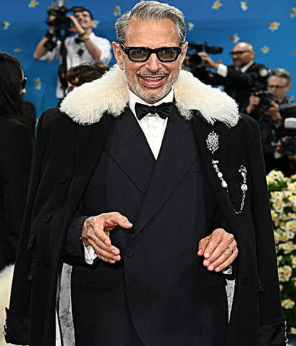 Met Gala 2025 Jeff Goldblum Black Wool Coat