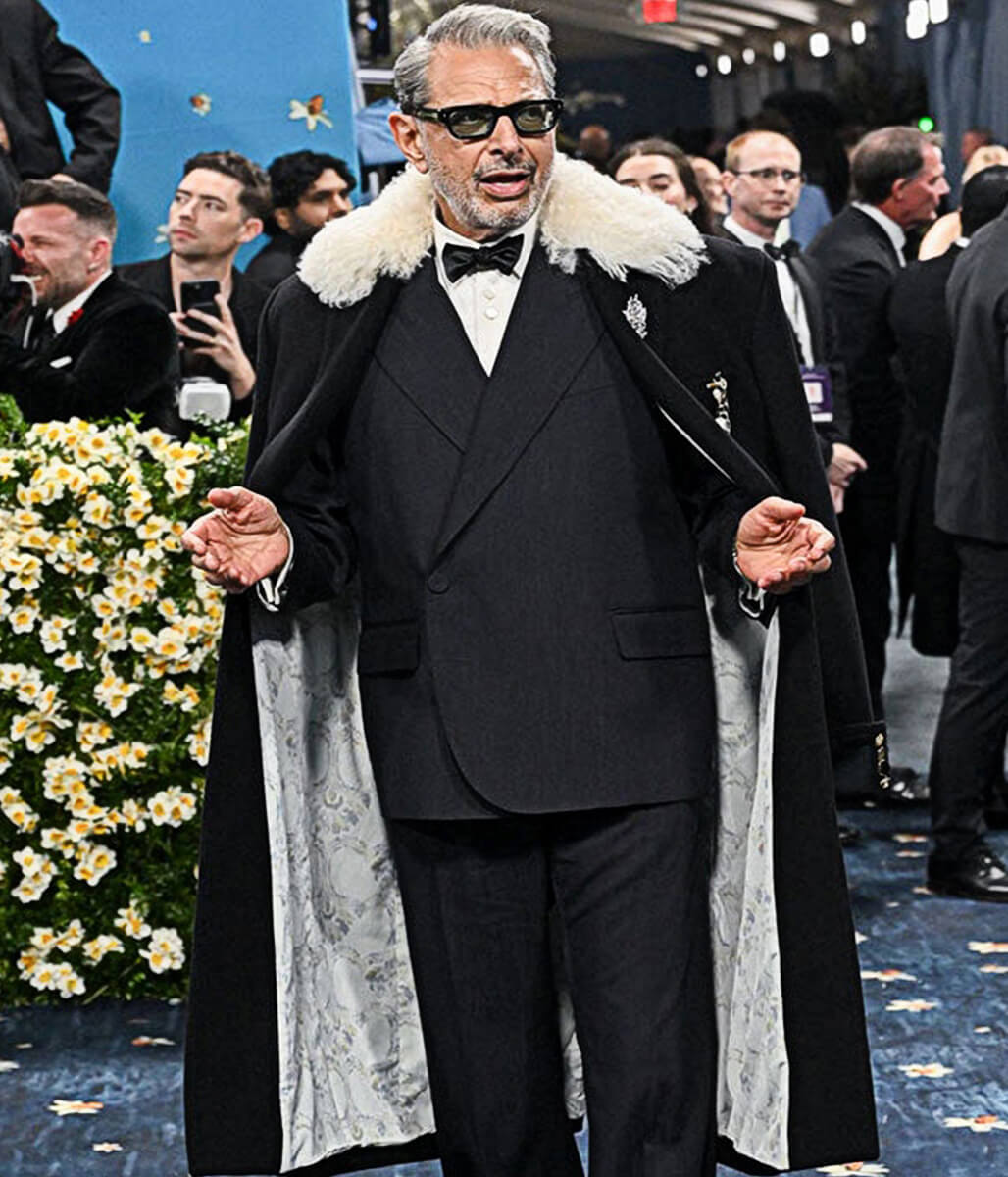 Met Gala 2025 Jeff Goldblum Black Wool Coat