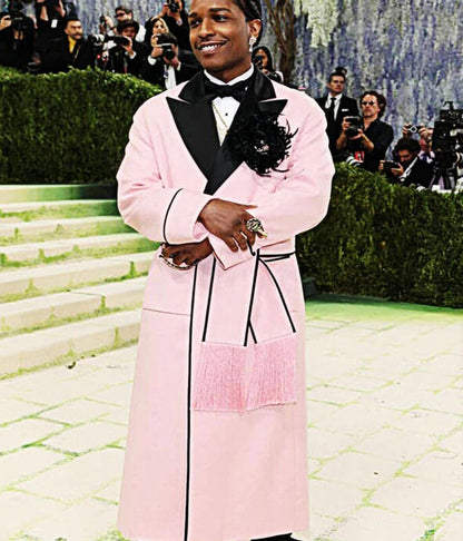 Met Gala 2026 A$AP Rocky Pink Wool Coat