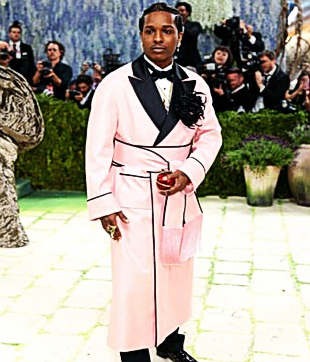Met Gala 2026 A$AP Rocky Pink Wool Coat
