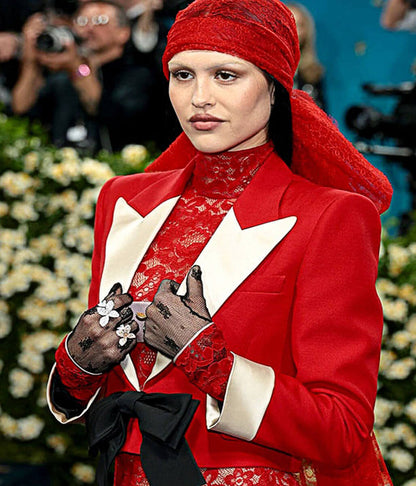 Met Gala 2026 Amelia Gray Red Tuxedo Jacket
