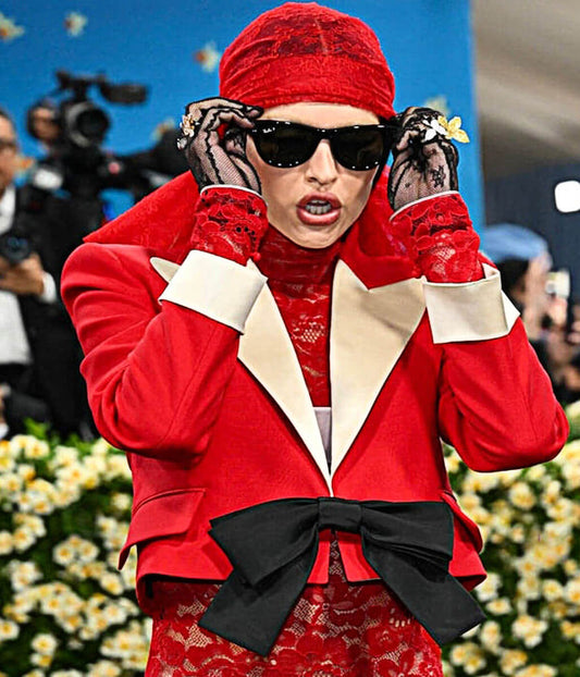 Met Gala 2026 Amelia Gray Red Tuxedo Jacket