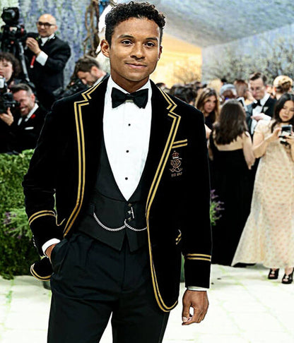 Met Gala 2026 Jaafar Jackson Black Velvet Blazer