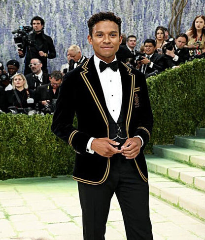 Met Gala 2026 Jaafar Jackson Black Velvet Blazer