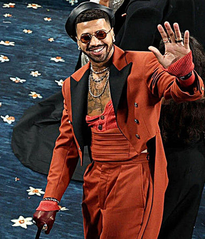 Met Gala 2026 Miles Chamley Watson Orange Tailcoat