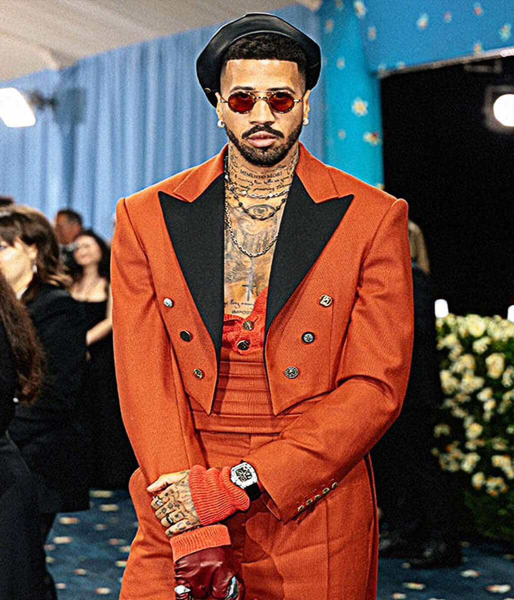 Met Gala 2026 Miles Chamley Watson Orange Tailcoat