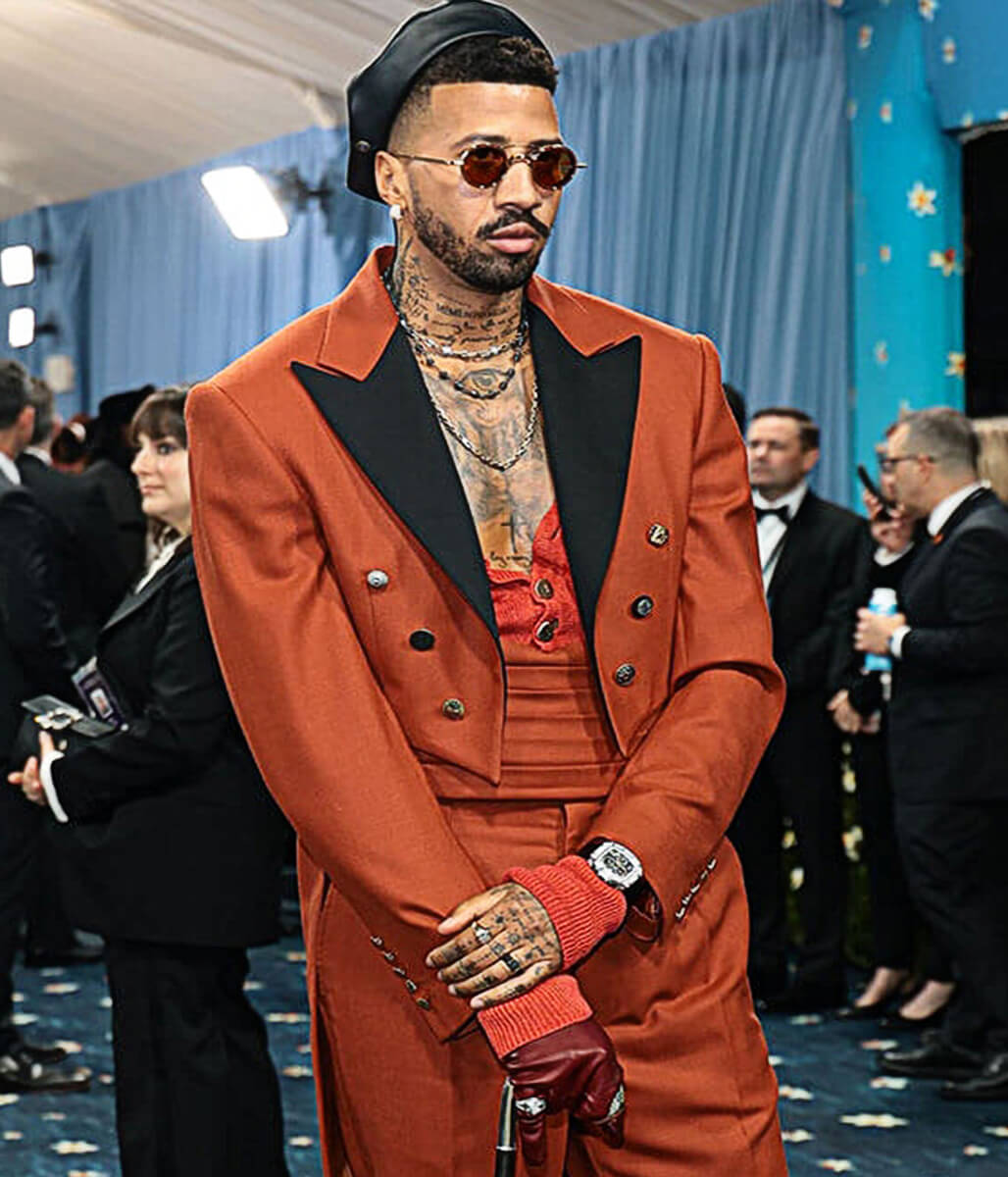 Met Gala 2026 Miles Chamley Watson Orange Tailcoat