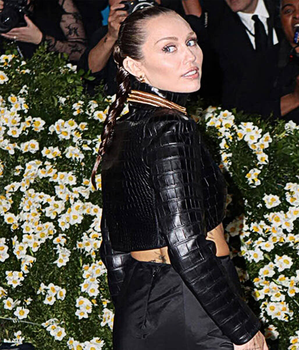 Met Gala 2026 Miley Cyrus Black Crop Jacket