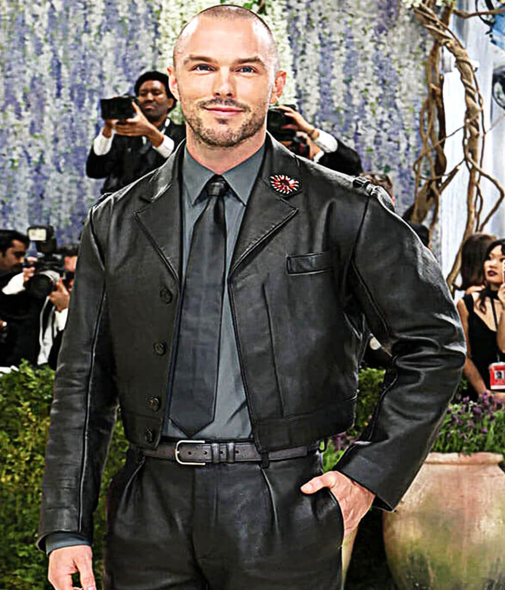 Met Gala 2026 Nicholas Hoult Black Leather Jacket