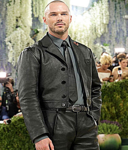 Met Gala 2026 Nicholas Hoult Black Leather Jacket