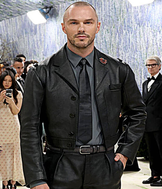 Met Gala 2026 Nicholas Hoult Black Leather Jacket