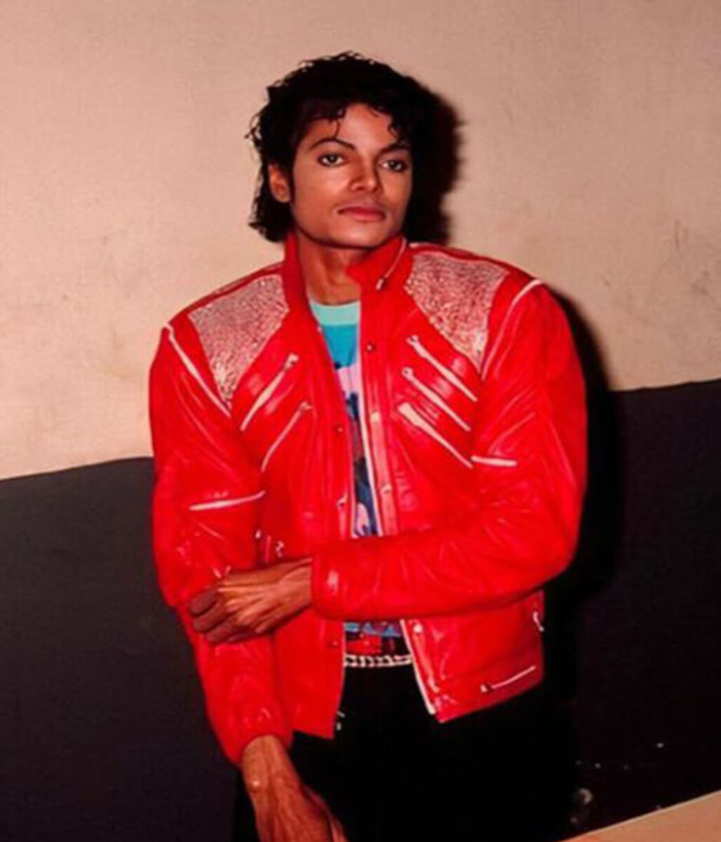 Michael 2026 Jaafar Jackson Red Leather Jacket