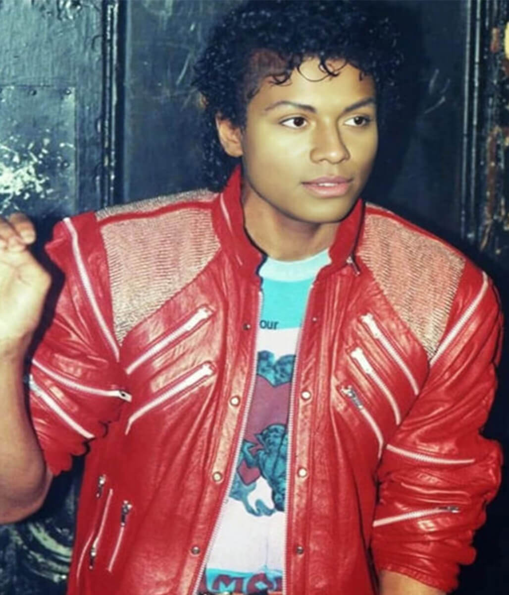 Michael 2026 Jaafar Jackson Red Leather Jacket