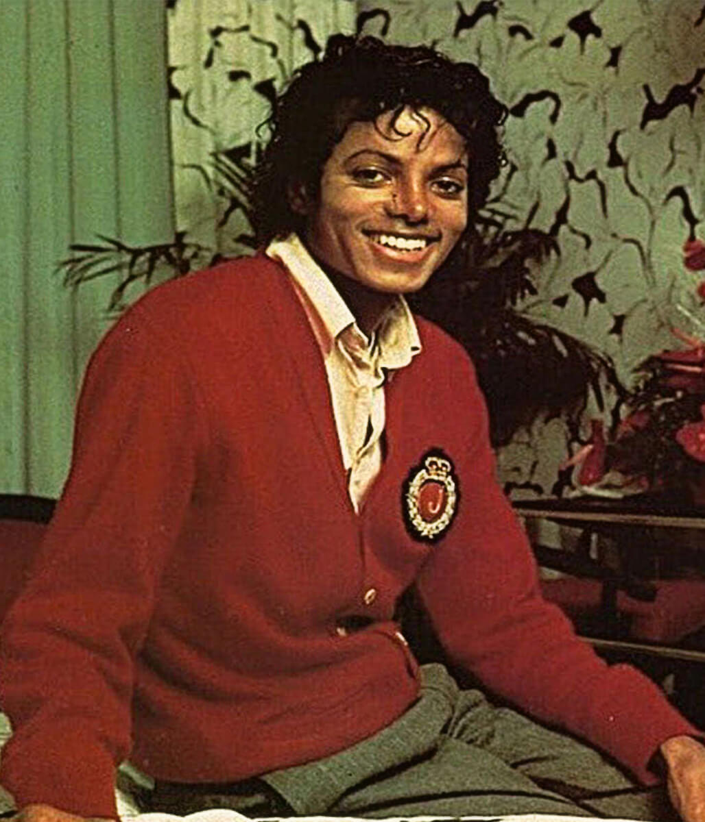 Michael 2026 Jackson Jaafar Red Cardigan Jacket