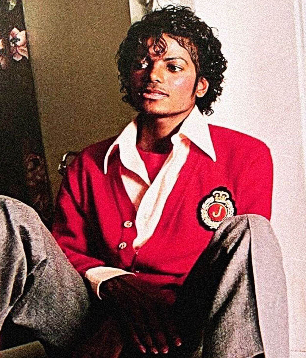 Michael 2026 Jackson Jaafar Red Cardigan Jacket