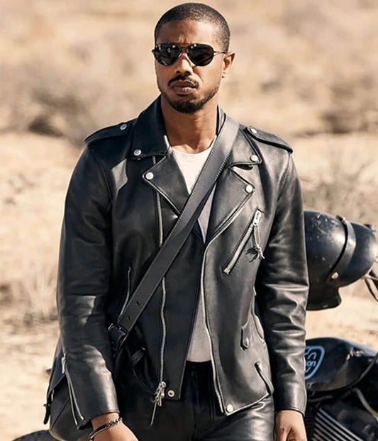 Michael B. Jordan Black Leather Jacket