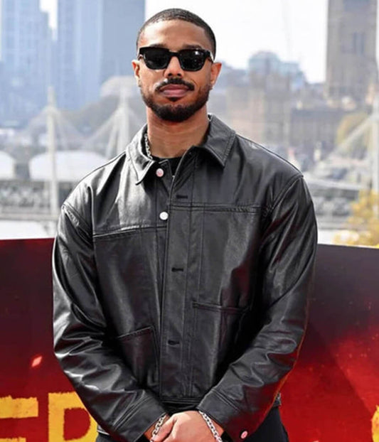 Michael B. Jordan Sinners Black Leather Jacket