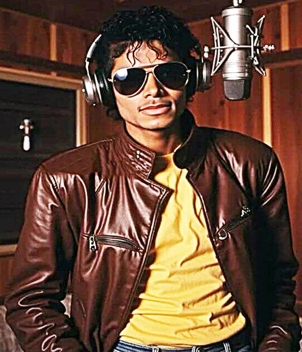 Michael Jackson 1983 Studio Recording Brown Leather Jacket