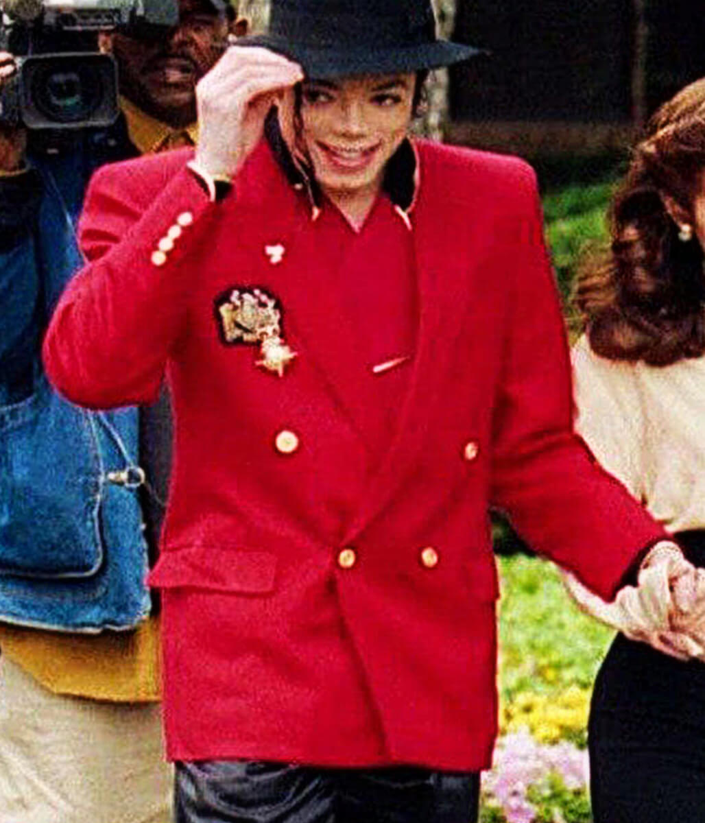 Michael Jackson Los Angeles Spotting Red Cotton Blazer